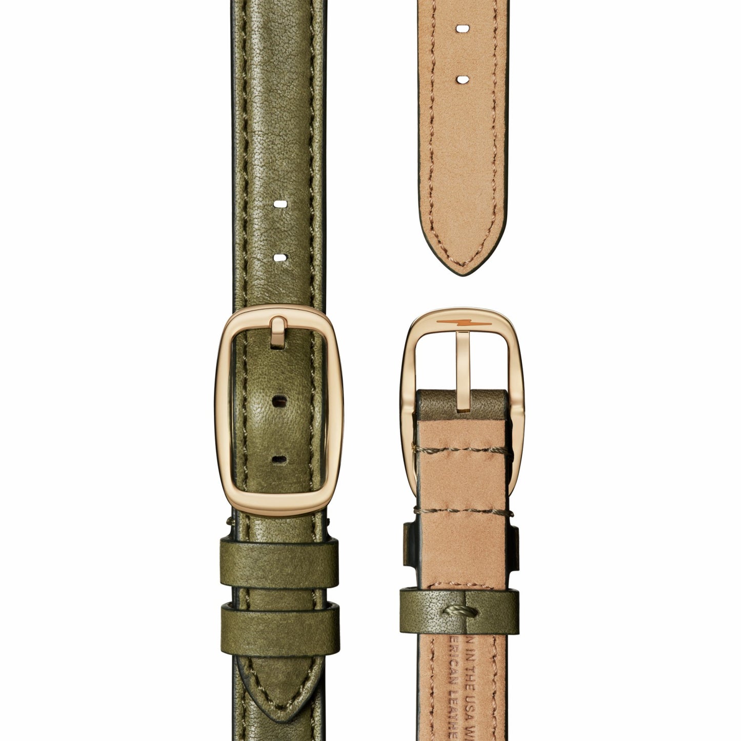 Shinola QR Strap: 14/14 Smooth Essex, Drop Loop VSQ, PoPRG - Spruce