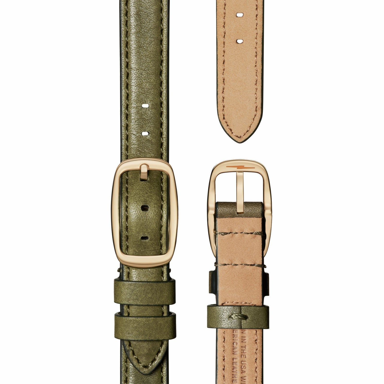 Shinola QR Strap: 14/14 Smooth Essex, Drop Loop VSQ, PoPRG - Spruce