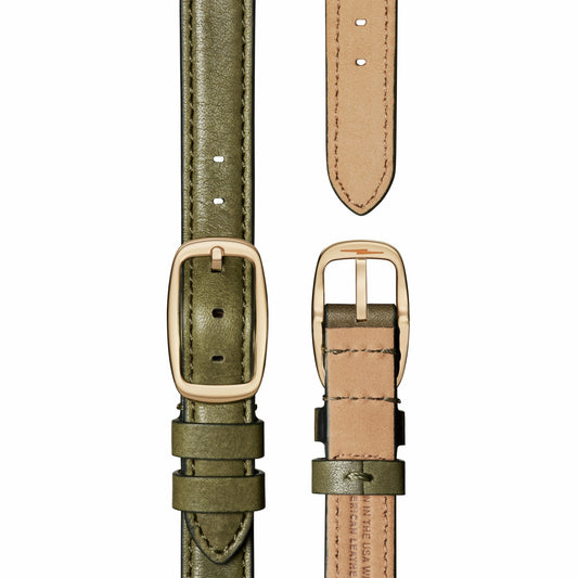 Shinola QR Strap: 14/14 Smooth Essex, Drop Loop VSQ, PoPRG - Spruce