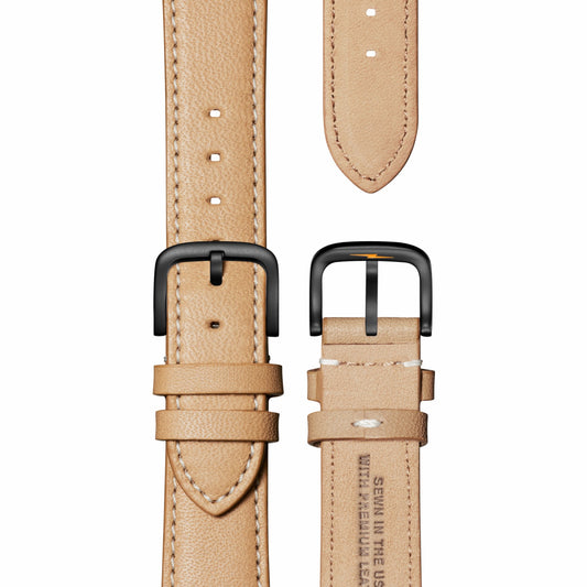 Shinola QR Strap: 18/16 Aniline, CN, RR Slim, SbPBkA - Natural