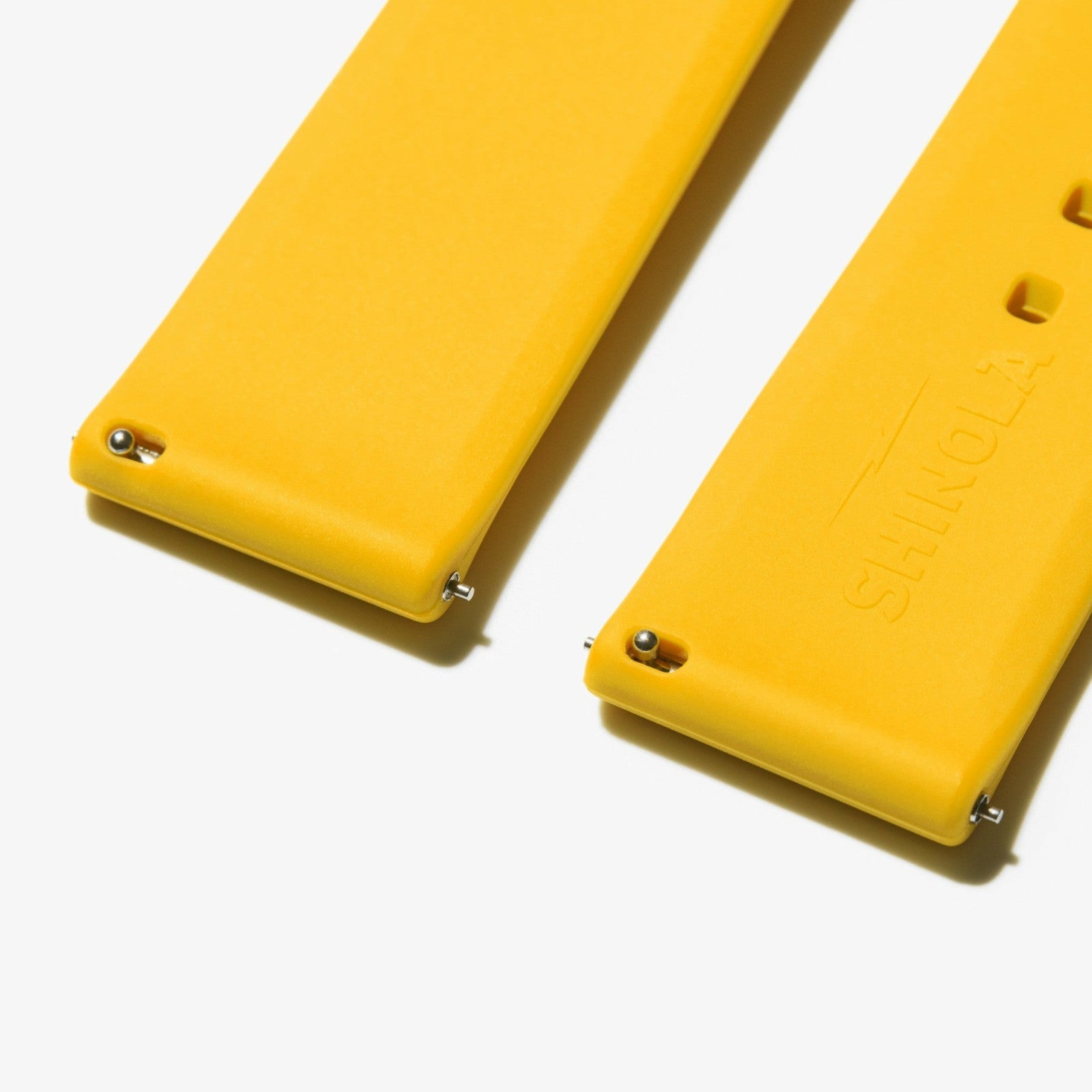 Shinola QR Strap: 22/20 Silicone, Sleek Loop, PoSS - Maize
