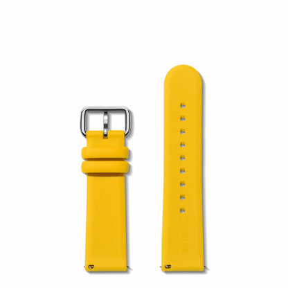 Shinola QR Strap: 22/20 Silicone, Sleek Loop, PoSS - Maize