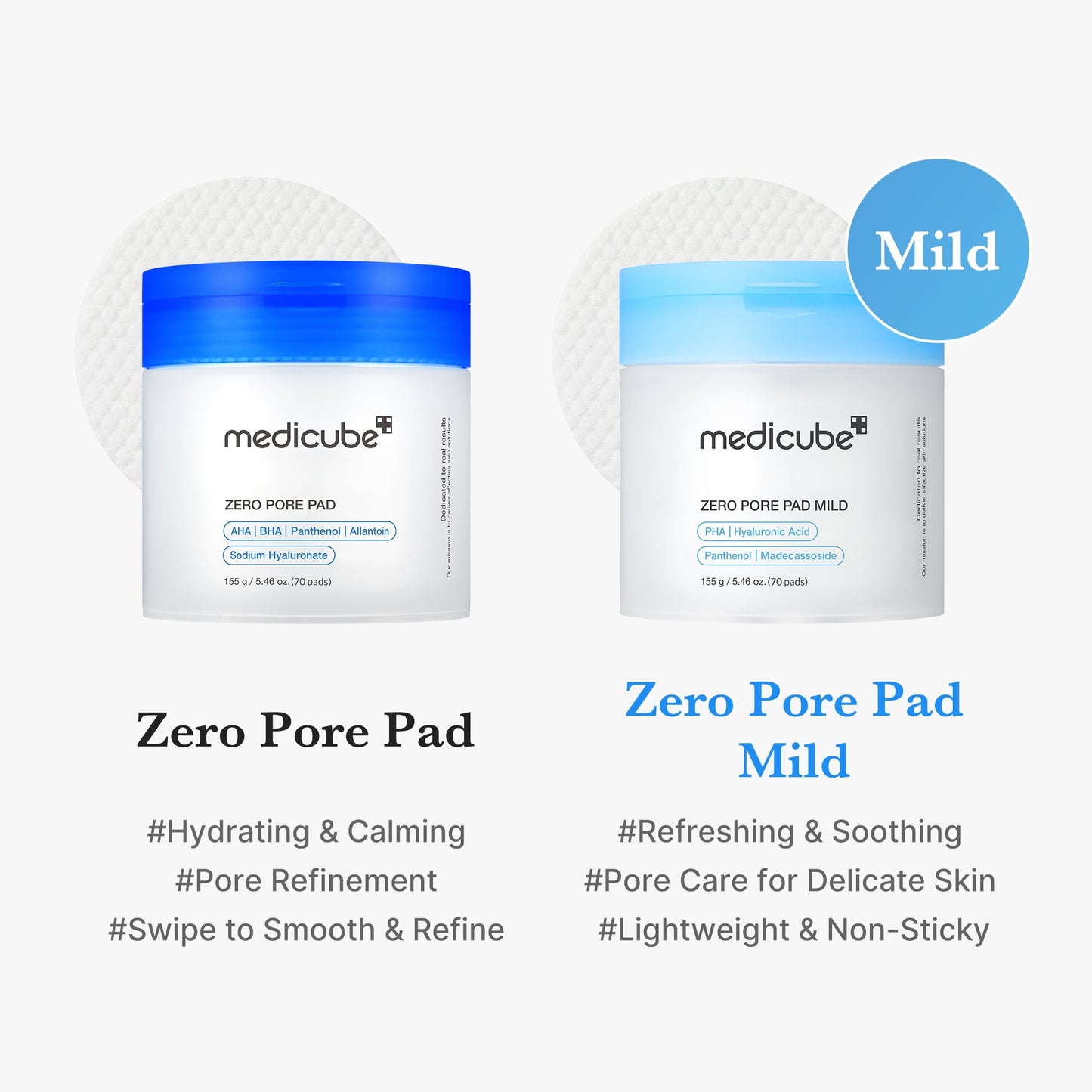 Medicube [Subscr.] Zero Pore Madecassoside Pads (Mild)