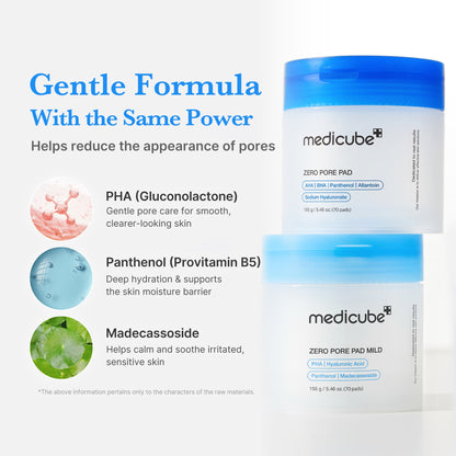 Medicube [Subscr.] Zero Pore Madecassoside Pads (Mild)