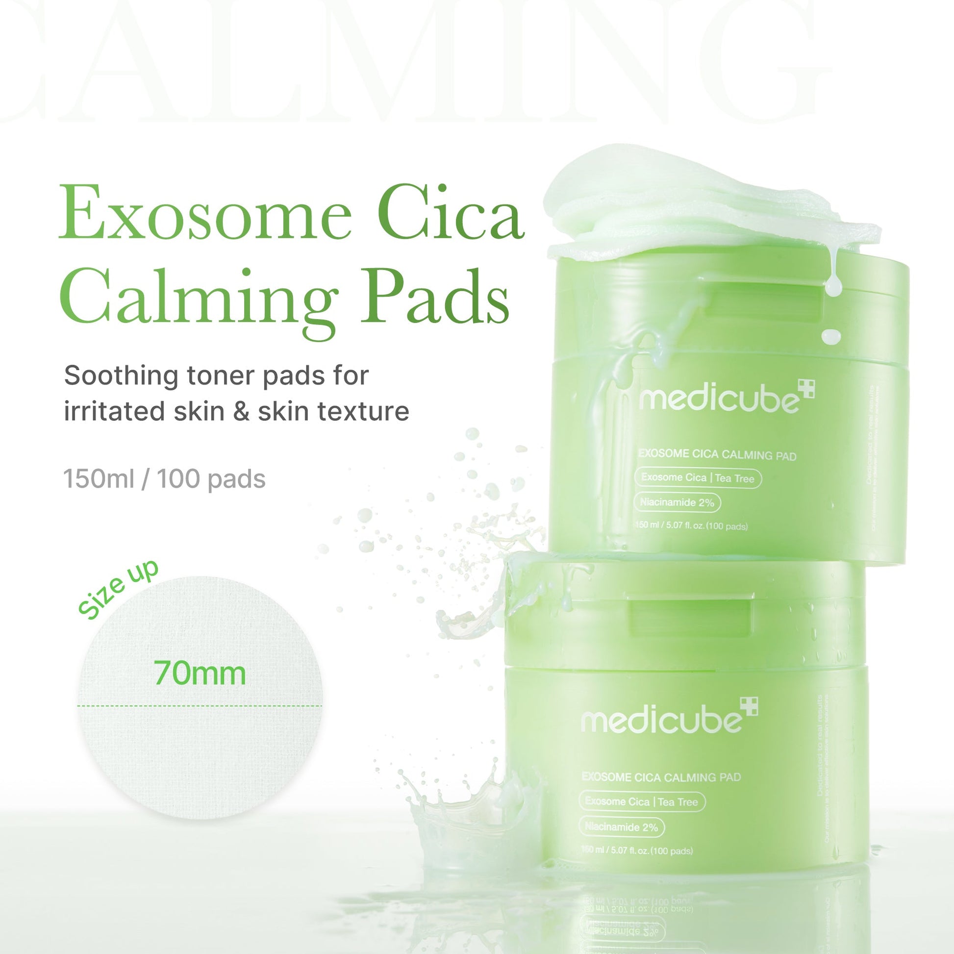 Medicube Exosome Cica Calming Toner Pads