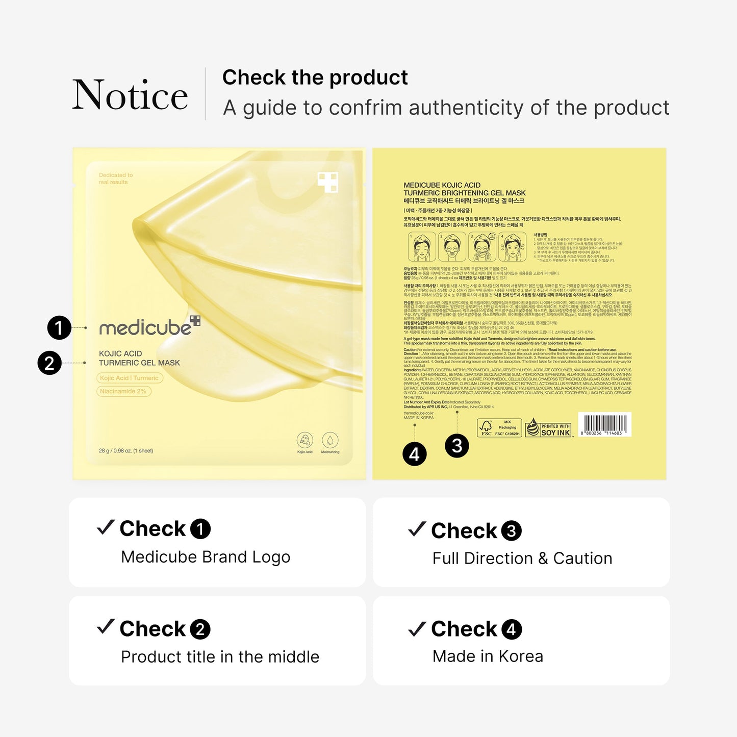 Medicube Kojic Acid Turmeric Gold Jelly Gel Mask