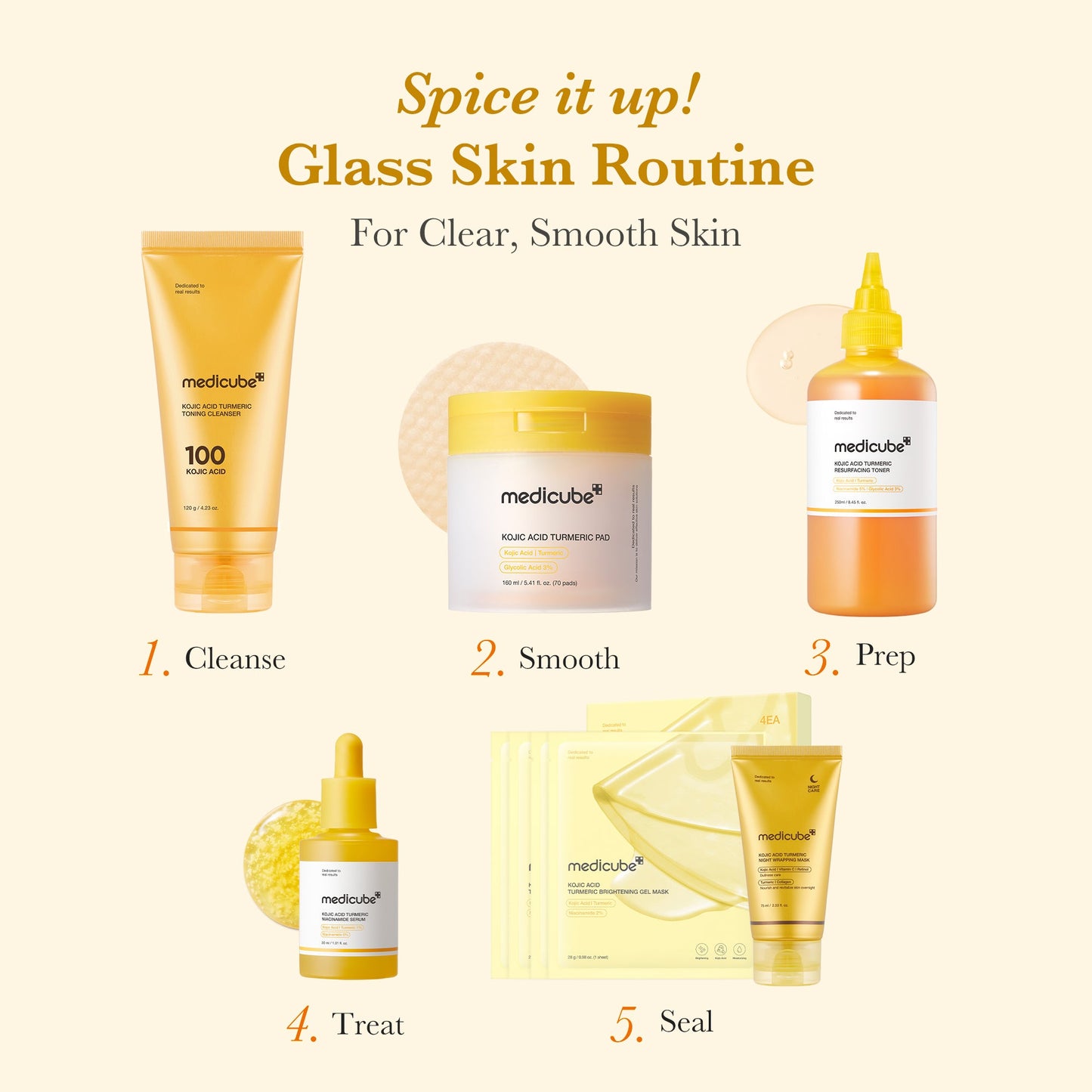 Medicube Kojic Acid Tumeric Toner Pad
