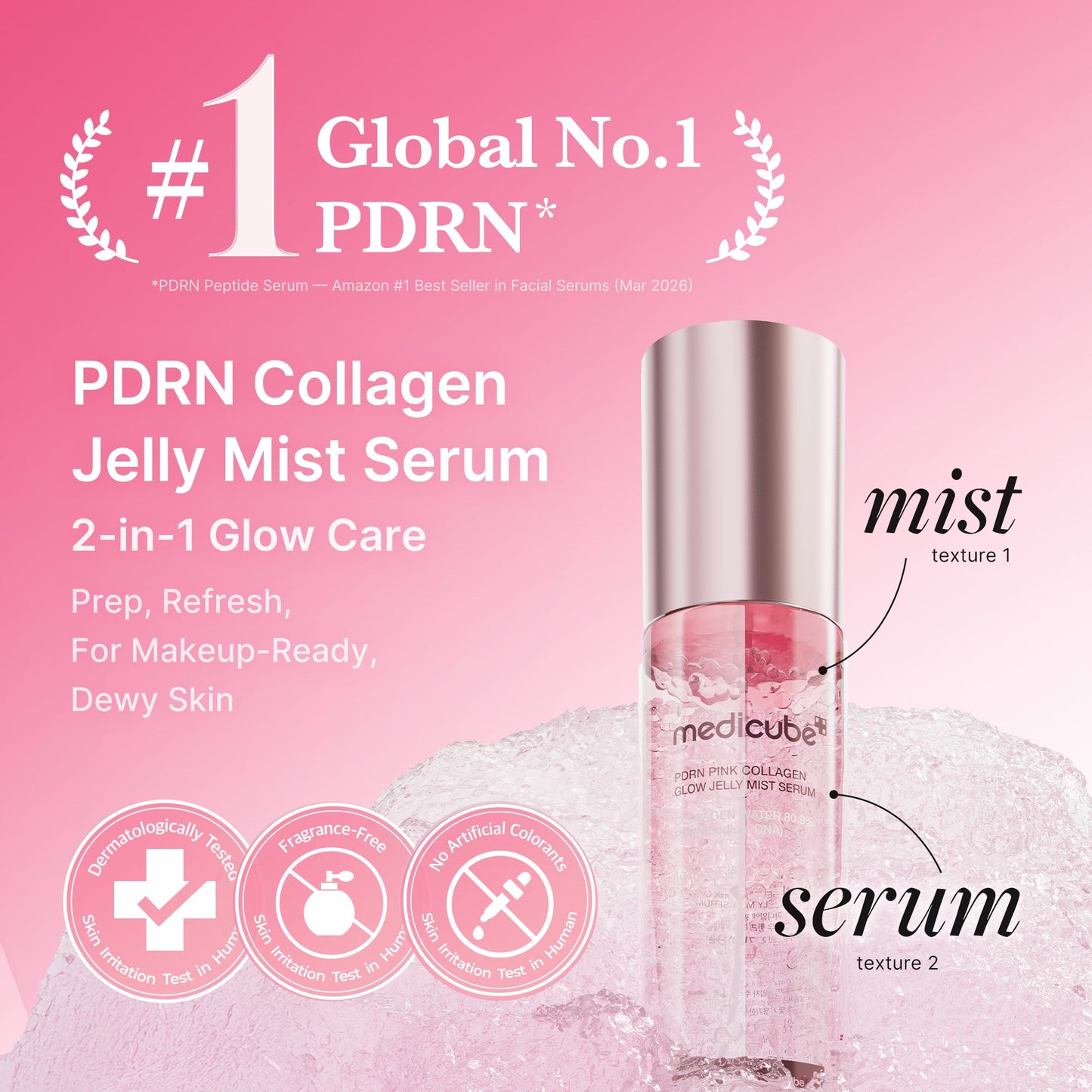 Medicube PDRN Pink Collagen Glow Jelly Mist Serum