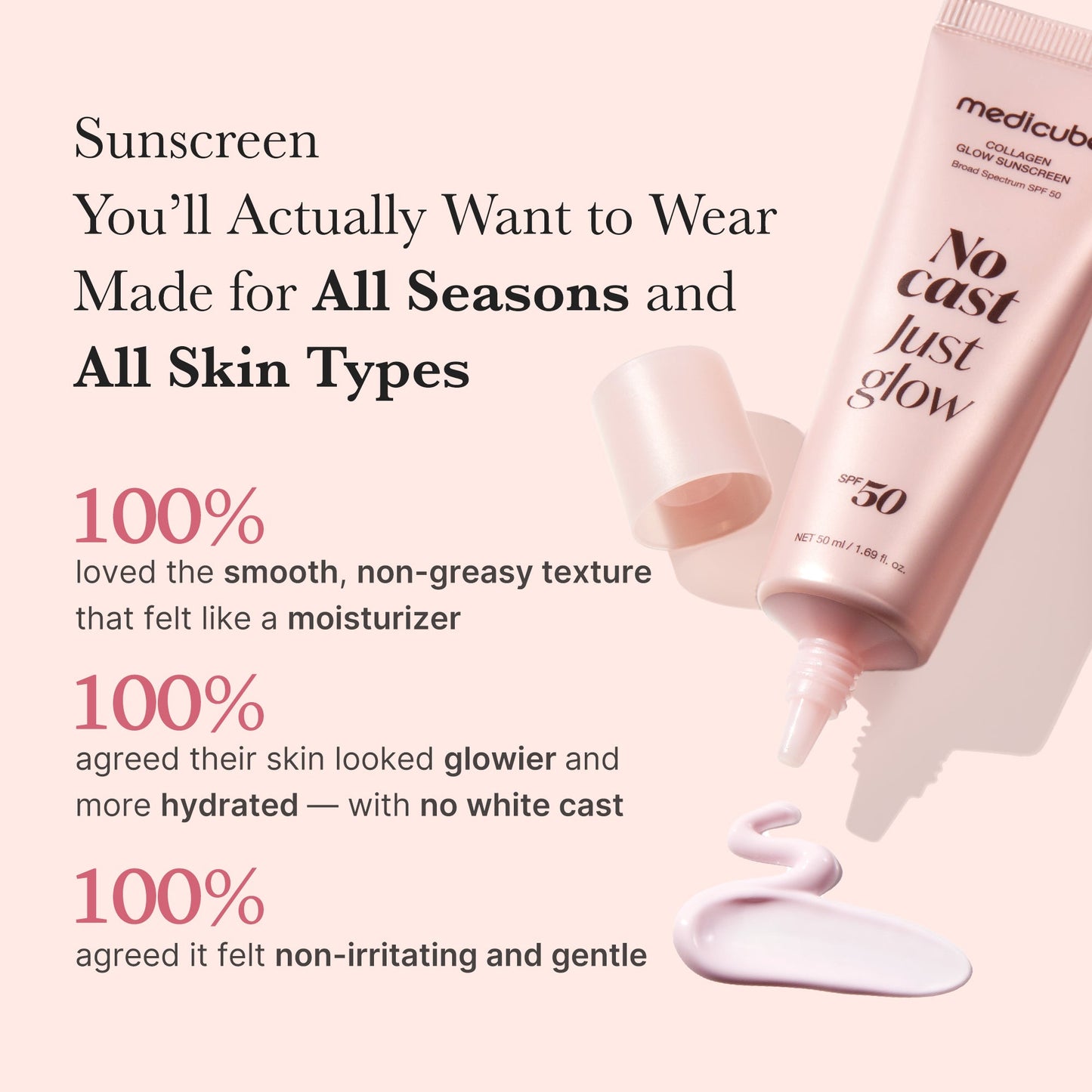 Medicube [Subscr.] No Cast Just Glow Collagen Sunscreen