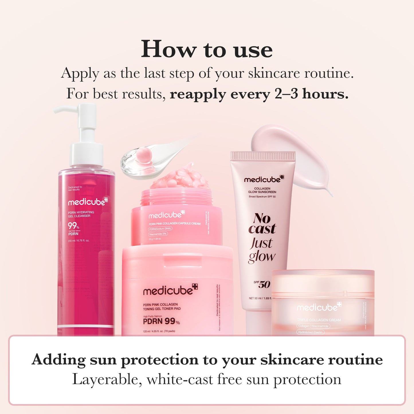Medicube [Subscr.] No Cast Just Glow Collagen Sunscreen