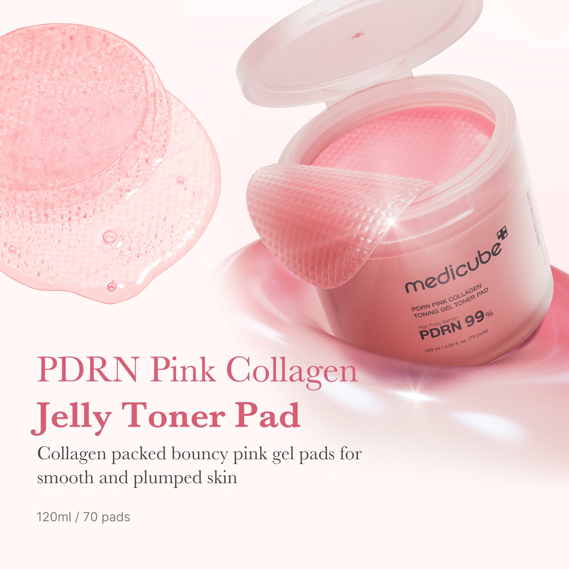 Medicube [Subscr.] PDRN Pink Collagen Gel Toner Pad