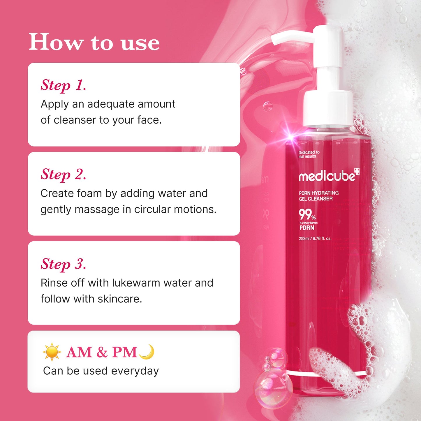 Medicube [Subscr.] PDRN Pink Gel Cleanser