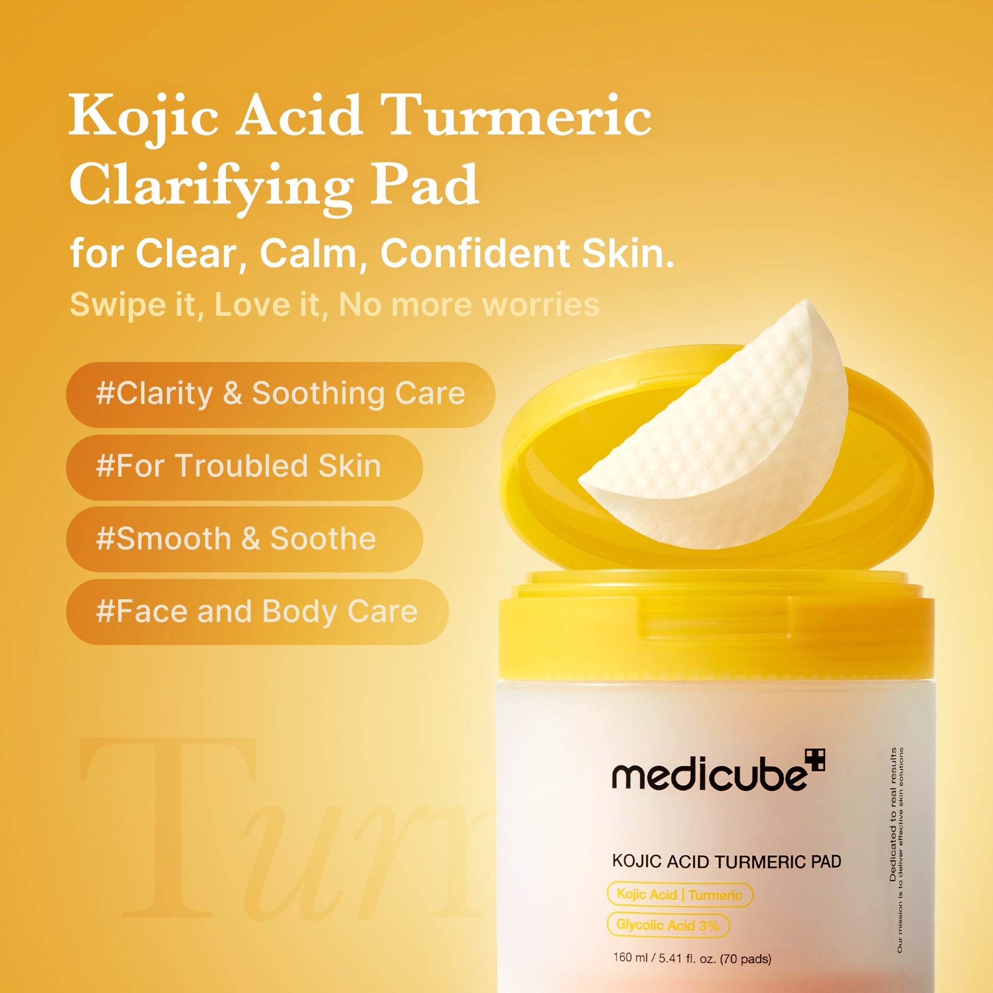 Medicube [Subscr.] Kojic Acid Tumeric Toner Pad