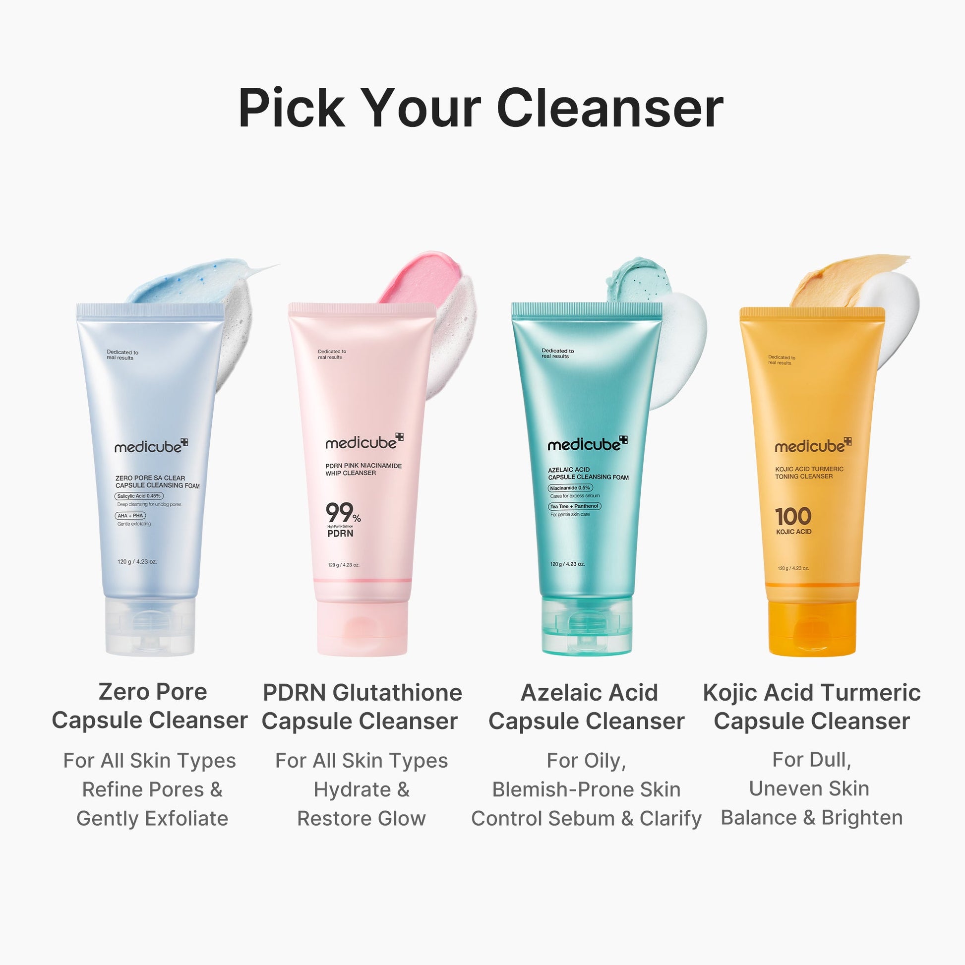 Medicube PDRN Pink Glutathione Capsule Foam Cleanser