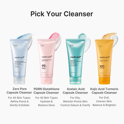 Medicube PDRN Pink Glutathione Capsule Foam Cleanser